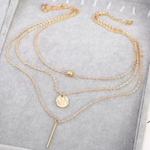 JUST ARRIVED! Delicate Layered Gold Bar Necklace